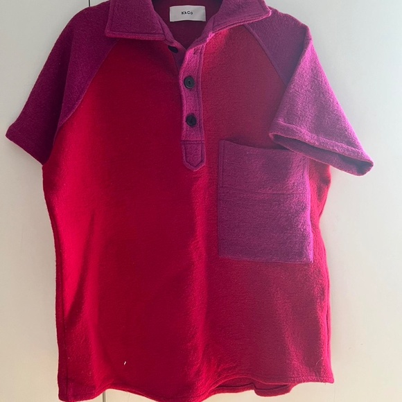 BNWT KkCo Boiled Wool Polo Size XS - Picture 4 of 6